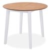 vidaXL Juego de comedor de MDF y madera de caucho 3 piezas blanco
