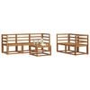vidaXL Conjunto de sof&aacute;s de exterior con coj&iacute;n 6 pcs Natural y Crema