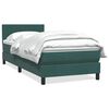 vidaXL Cama box spring con colch&oacute;n terciopelo verde oscuro 80x220 cm