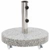 vidaXL Base de sombrilla redonda de granito gris 30 kg