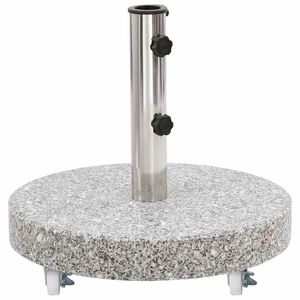 vidaXL Base de sombrilla redonda de granito gris 30 kg