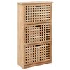 vidaXL Zapatero de madera maciza de nogal 55x20x104 cm