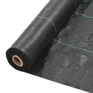 vidaXL Estera de control de malezas y ra&iacute;ces PP 2x50 m negro