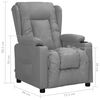 vidaXL Sillón elevable cuero sintético gris
