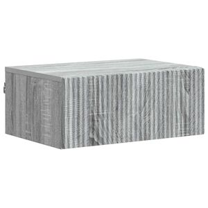 vidaXL Mesita de Noche de Pared Gris Sonoma 49 x 34,5 x 20 cm