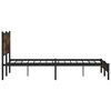 vidaXL Estructura de cama sin colchón metal roble ahumado 180x200 cm