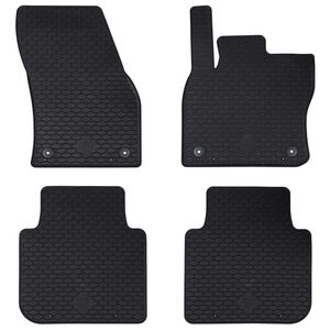 vidaXL Alfombrilla de Coche 4 pcs Negro Goma