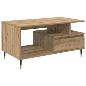 vidaXL Mesa de Caf&eacute; Roble artisan 90 x 49 x 45 cm Madera de ingenier&iacute;a