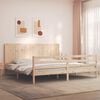vidaXL Estructura de cama con cabecero madera maciza 200x200 cm
