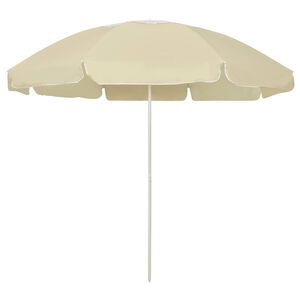 vidaXL Sombrilla de playa amarillo arena 240 cm