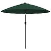 vidaXL Sombrilla de jard&iacute;n con palo de aluminio verde 250 cm