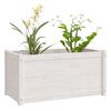 vidaXL Jardinera de madera maciza de pino blanco 100x50x50 cm