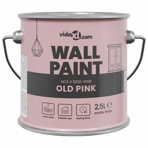 vidaXL Pintura de pared Rosa 2,5 L Impresi&oacute;n en pared
