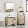 vidaXL Set de muebles de baño 3 pzas madera contrachapada roble Sonoma