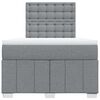 vidaXL Cama box spring con colch&oacute;n tela gris claro 120x190 cm