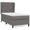 vidaXL Cama box spring con colchón cuero sintético gris 100x200 cm