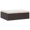 vidaXL Set muebles de jard&iacute;n 2 piezas y cojines rat&aacute;n sint&eacute;tico marr&oacute;n