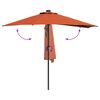 vidaXL Parasol de jardín Terracota 294 x 150 x 223 cm tela