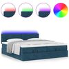 vidaXL Estructura de cama otomana colchones terciopelo azul oscuro
