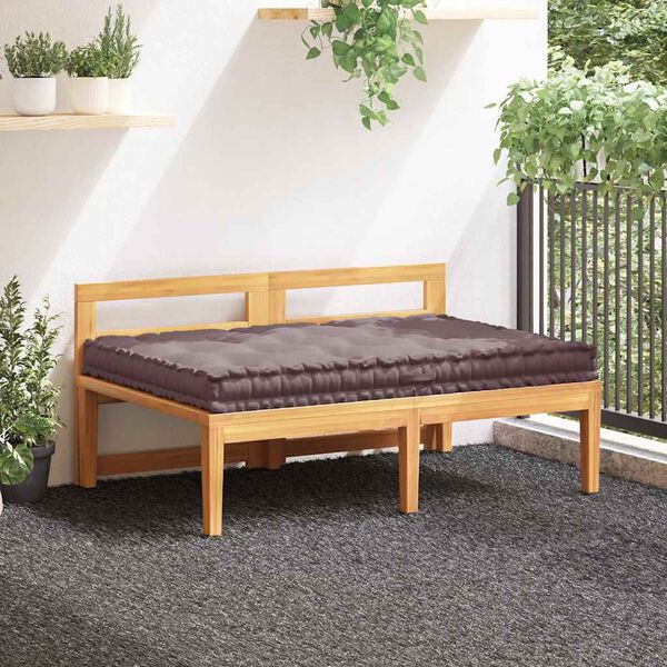 vidaXL Coj&iacute;n para pal&eacute;s algod&oacute;n gris taupe 120x80x10 cm