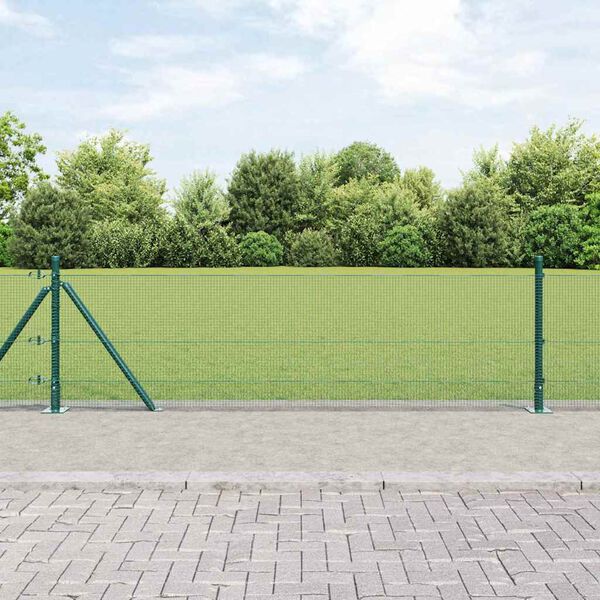 vidaXL Poste de Valla Verde 10 x 0,4 m (malla de 12 x 12 mm)