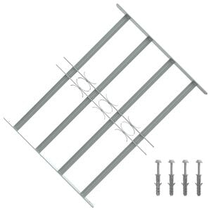 vidaXL Reja de seguridad ajustable ventana con 4 barras 500-650 mm