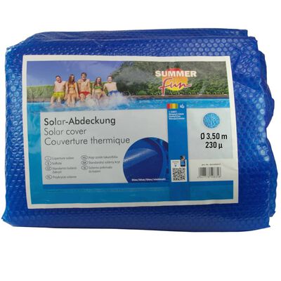 Summer Fun Cubierta solar para piscina de verano redonda PE azul 350cm