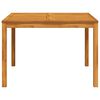vidaXL Mesa de comedor de jard&iacute;n madera maciza de acacia 110x110x75 cm