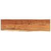 vidaXL Estante pared rectangular madera acacia borde vivo 120x30x2,5cm