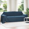 vidaXL Mantitas de Sof&aacute; 6 pcs Azul marino 350 x 270 cm Lana