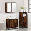 vidaXL Set de muebles ba&ntilde;o 3 pzas madera contrachapada roble ahumado