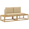 vidaXL Sof&aacute; de esquina exterior 2 Pieza Blanco Madera de Acacia S&oacute;lida