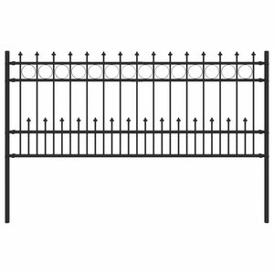 vidaXL Cerca con Anillo de Pinchos HORST 200 x 130 cm Negro