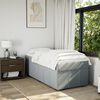 vidaXL Cama box spring con colch&oacute;n tela gris claro 90x190 cm