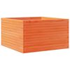 vidaXL Jardinera de madera maciza de pino marr&oacute;n cera 80x80x45,5 cm