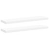 vidaXL Estantes flotantes pared 2 uds MDF blanco 90x23,5x3,8 cm