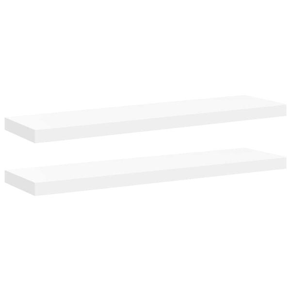 vidaXL Estantes flotantes pared 2 uds MDF blanco 90x23,5x3,8 cm