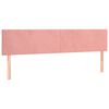 vidaXL Cama box spring colch&oacute;n y LED terciopelo rosa 160x200 cm