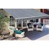 vidaXL Toldo plegable de operaci&oacute;n manual 300 cm azul y blanco