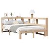 vidaXL Cama con estanter&iacute;a sin colch&oacute;n madera maciza de pino 135x190cm