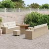 vidaXL Conjunto de sof&aacute; de jard&iacute;n 10 pcs Beige rat&aacute;n sint&eacute;tico