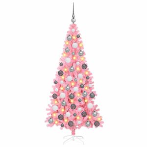 vidaXL &Aacute;rbol de Navidad con 300 LED con soporte Rosa 180 cm PVC