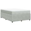 vidaXL Cama box spring con colchón terciopelo gris claro 140x190 cm