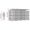 vidaXL Perrera de exterior con techo de acero 7,37 m&sup2;