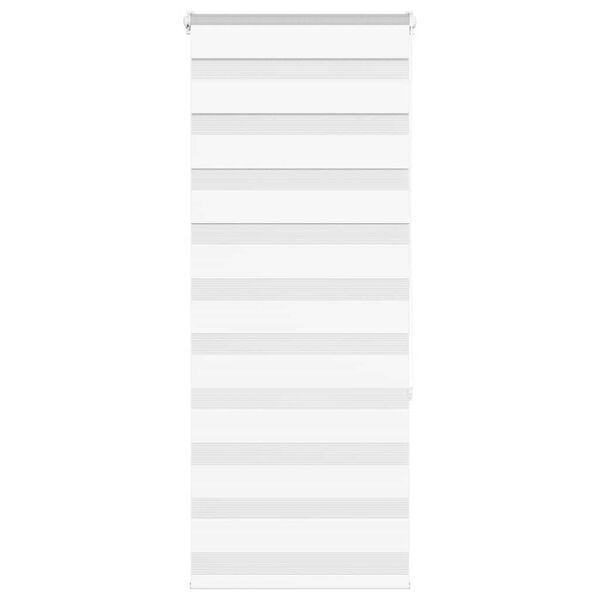 vidaXL Estor cebra blanco 60x150 cm tejido ancho 55,9 cm poli&eacute;ster