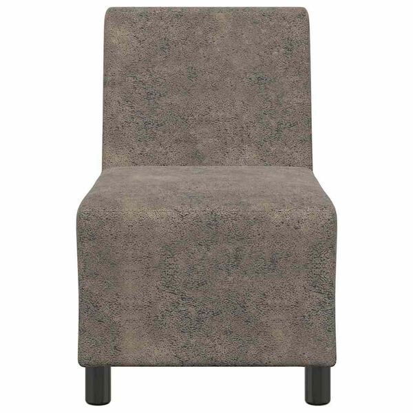 Sof&aacute; modular vidaXL sin brazos gris oscuro 55 cm piel sint&eacute;tica