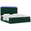 vidaXL Estructura de cama otomana colchones terciopelo verde oscuro