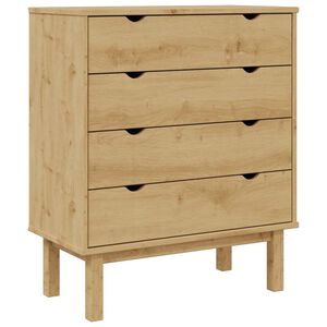 vidaXL Cajonera OTTA madera maciza de pino 76,5x39,5x90 cm