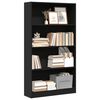 vidaXL Estanter&iacute;a de madera de ingenier&iacute;a negra 80x24x143 cm