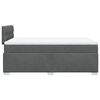 vidaXL Cama box spring con colch&oacute;n tela gris oscuro 120x200 cm